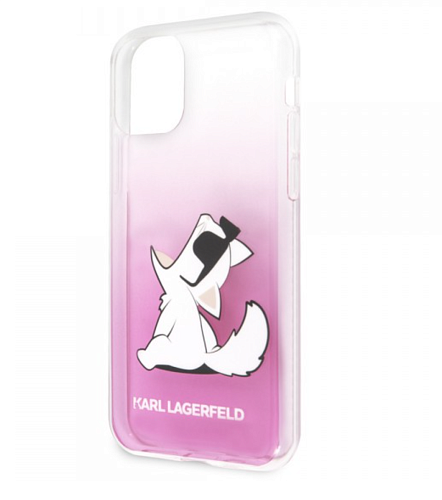 Чехол для смартфона Lagerfeld для iPhone 11 Pro TPU/PC collection Choupette Fun Hard Gradient Pink